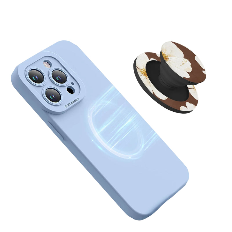 Mocha Blossom Phone Grip And Stand-zoom-