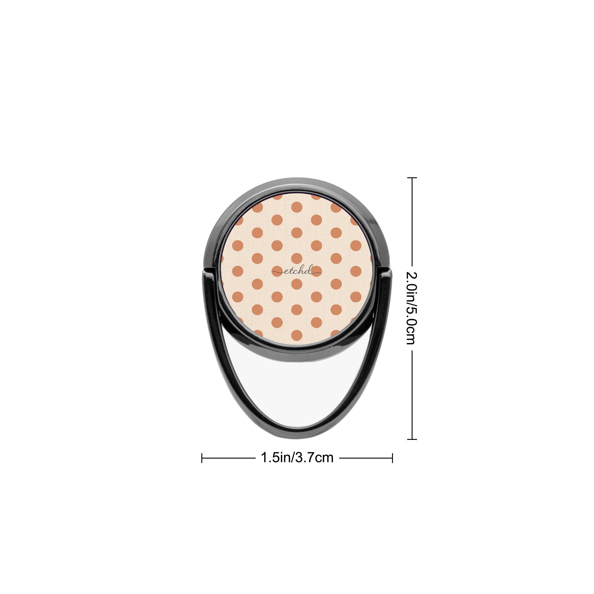 Terracotta Polka Dot Phone Ring Holder by etchd, view 3