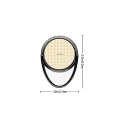 Butter & White Gingham Anello supporto per telefono di etchd, vista 3