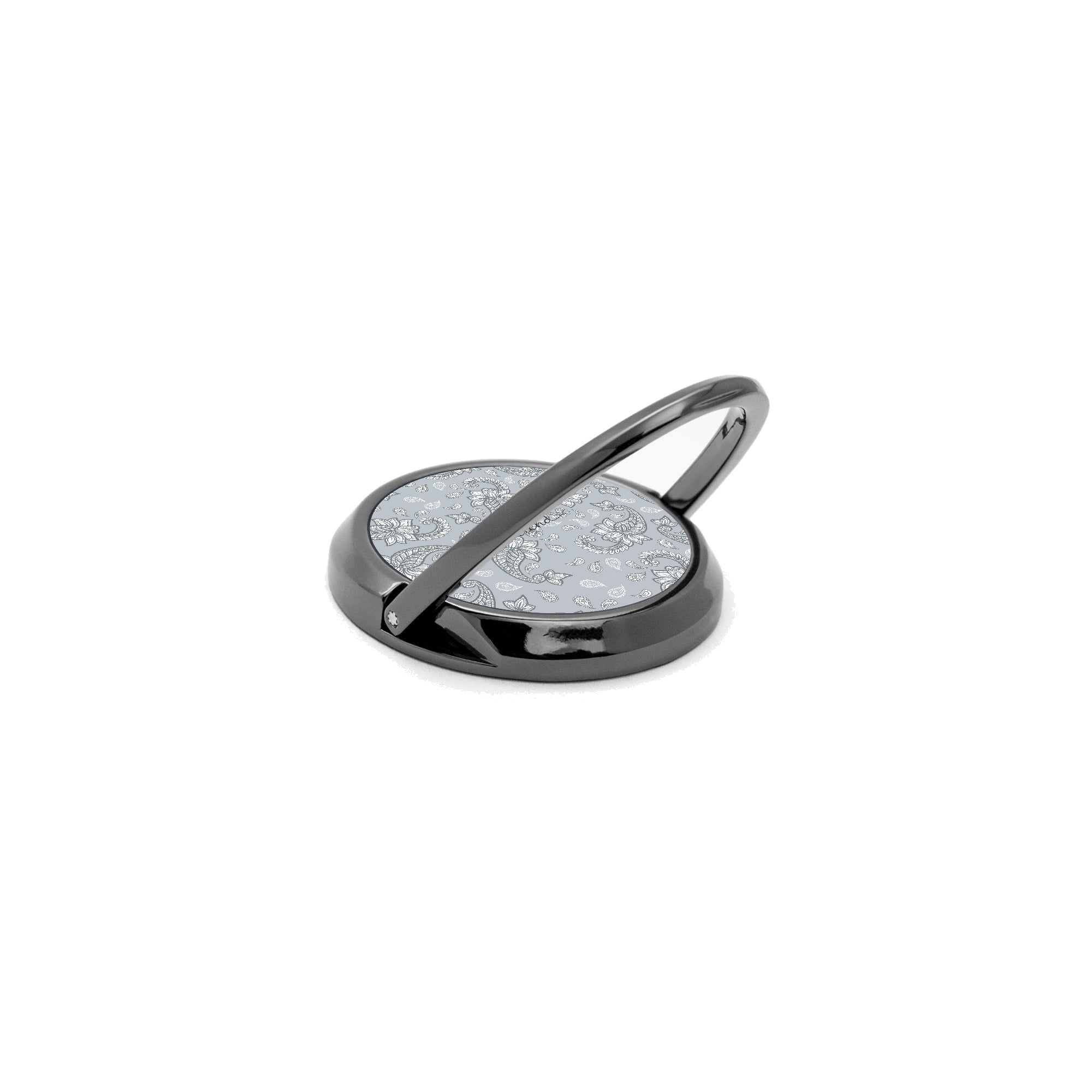 Dusty Blue Paisley Phone Ring Holder by etchd, view 5