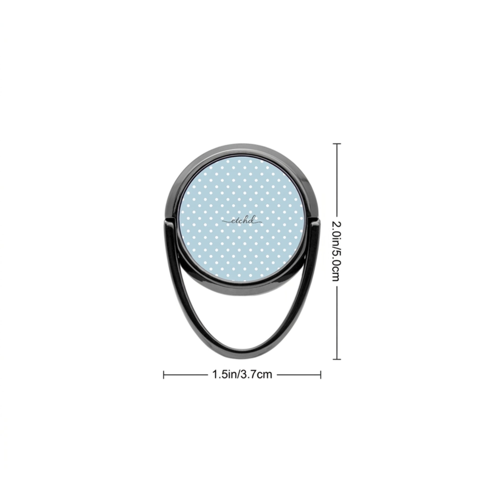 Blue White Polka Dot Phone Ring Holder by etchd, view 3