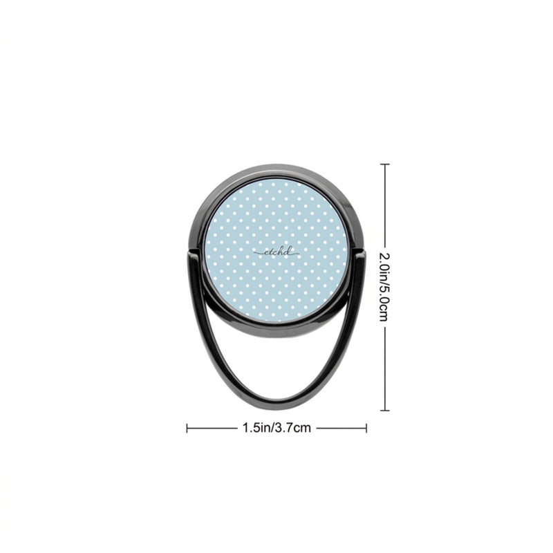 Blue White Polka Dot Ring-Halterung-zoom-