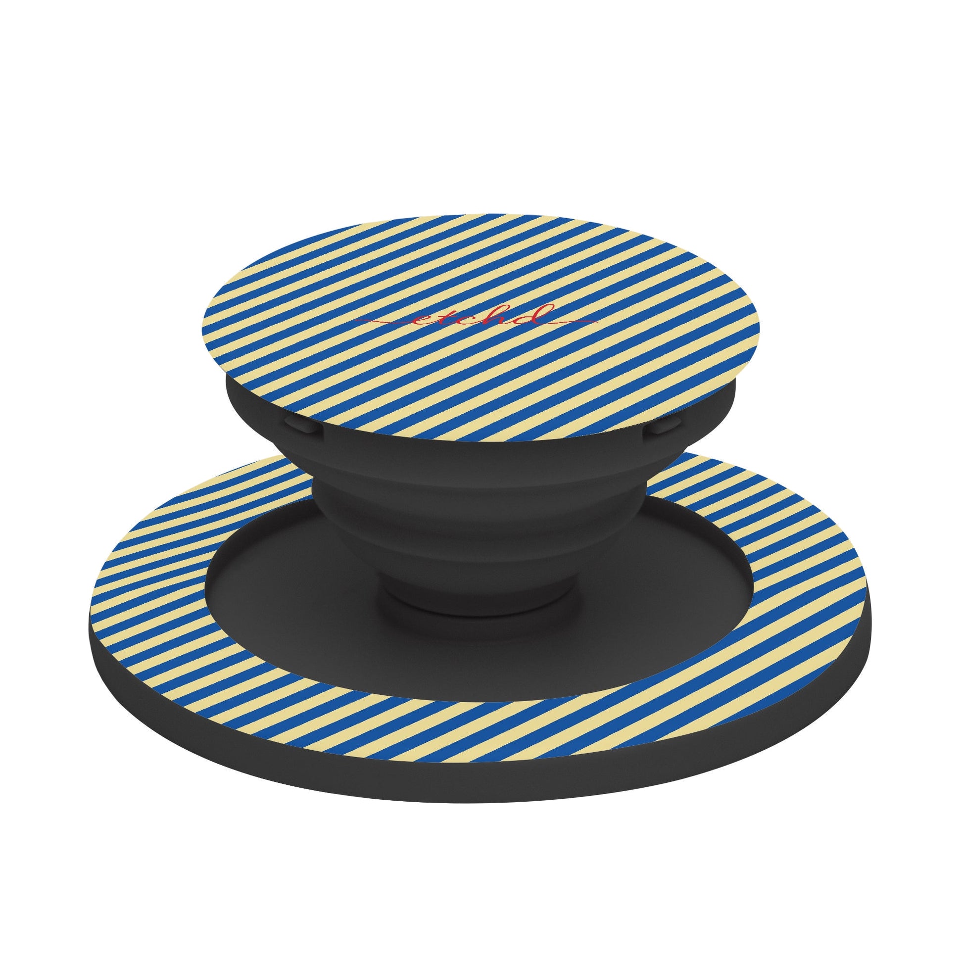 Cobalt And Butter Diagonal Phone Grip And Stand by etchd, view 6