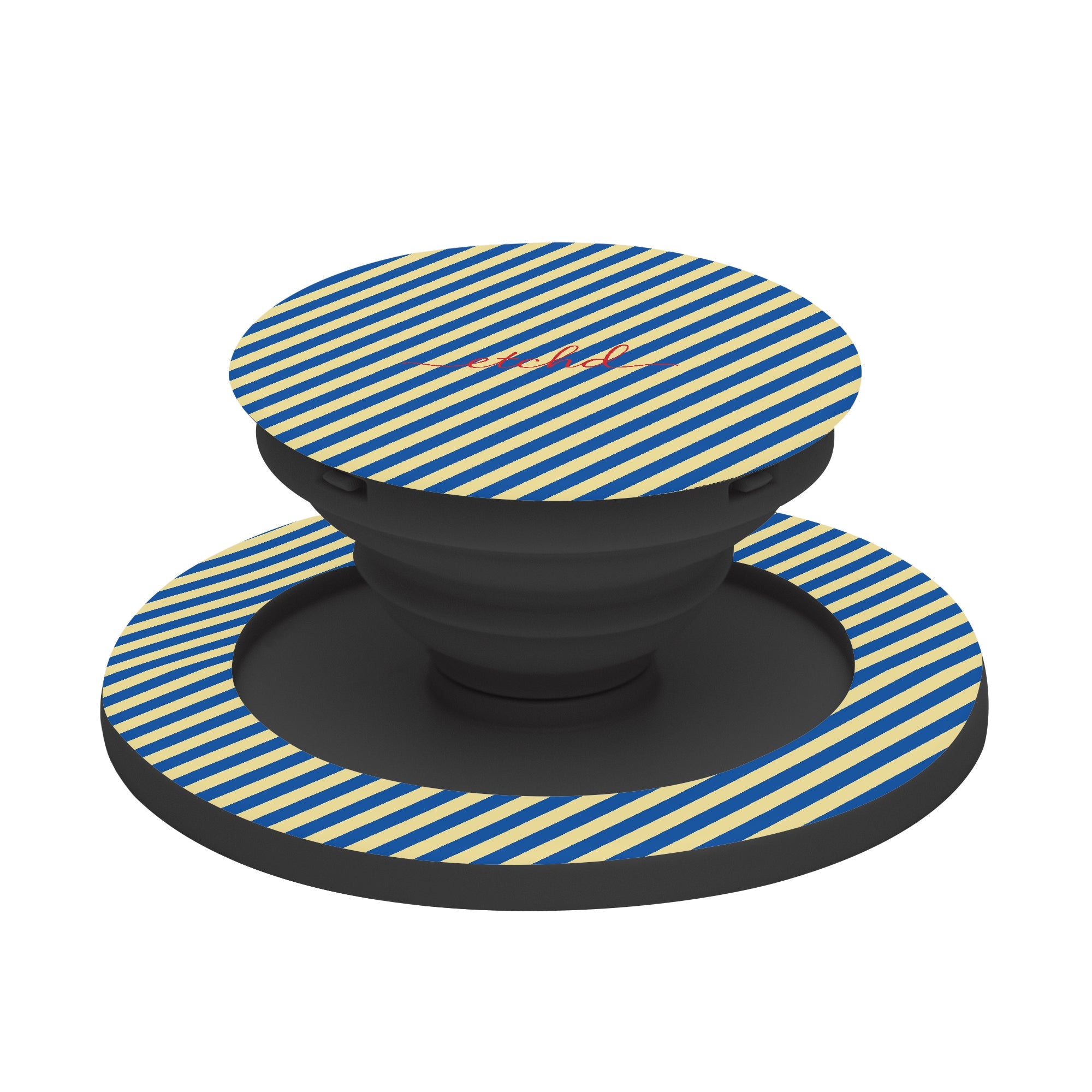 Cobalt And Butter Diagonal Phone Grip And Stand by etchd, view 6