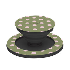 Pink And Green Polka Dot Phone Grip And Stand by etchd, view 6