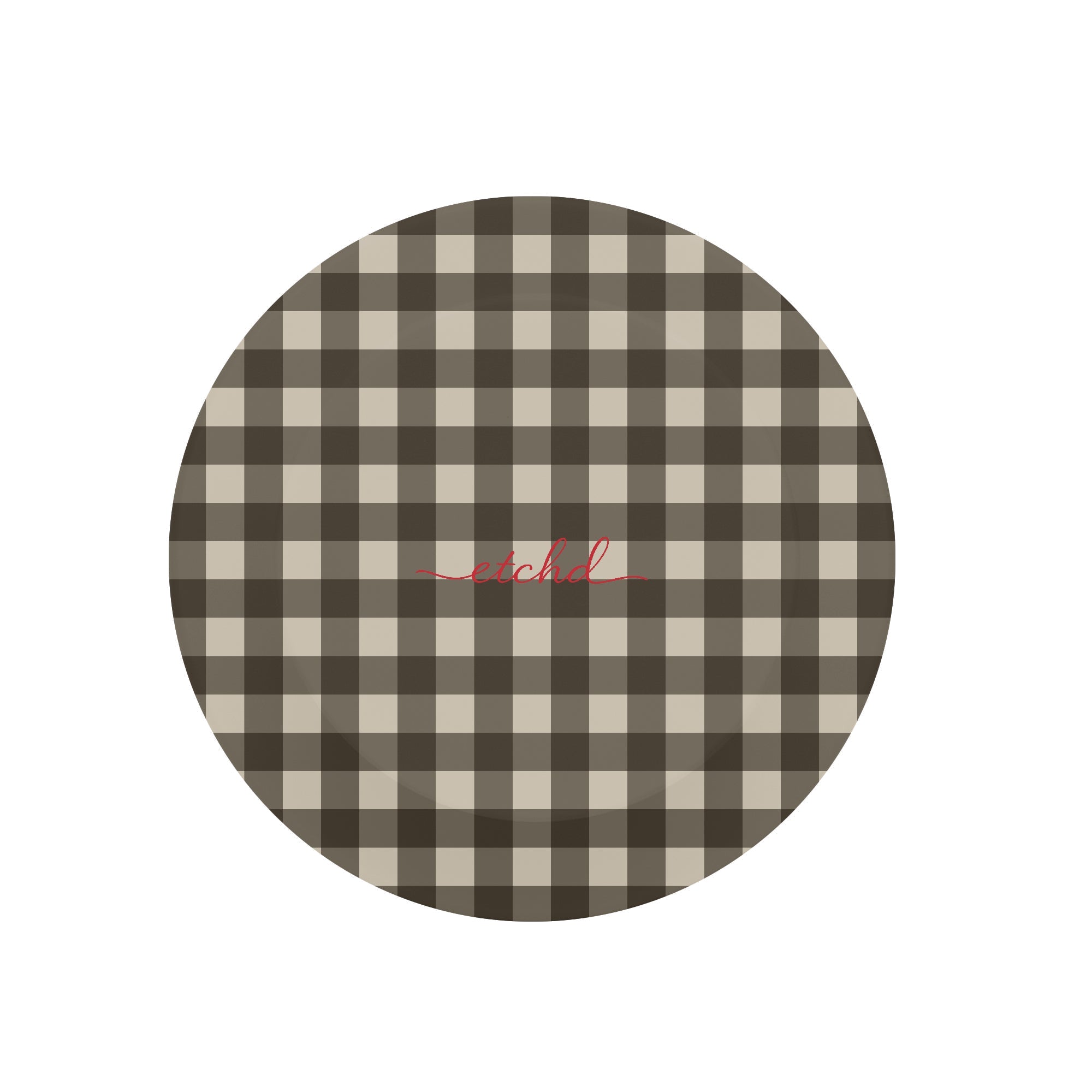 Cream & Brown Gingham Phone Grip And Stand by etchd, view 2