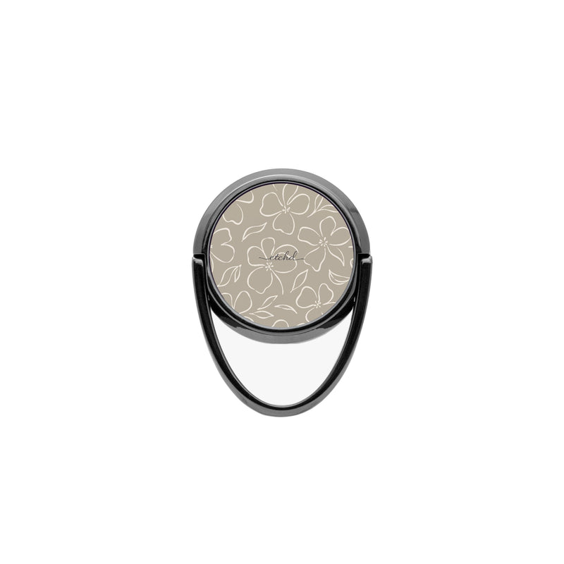 Neutral Floral Anneau de maintien téléphone-zoom-