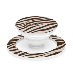 Brown Zebra Phone Grip And Stand by etchd