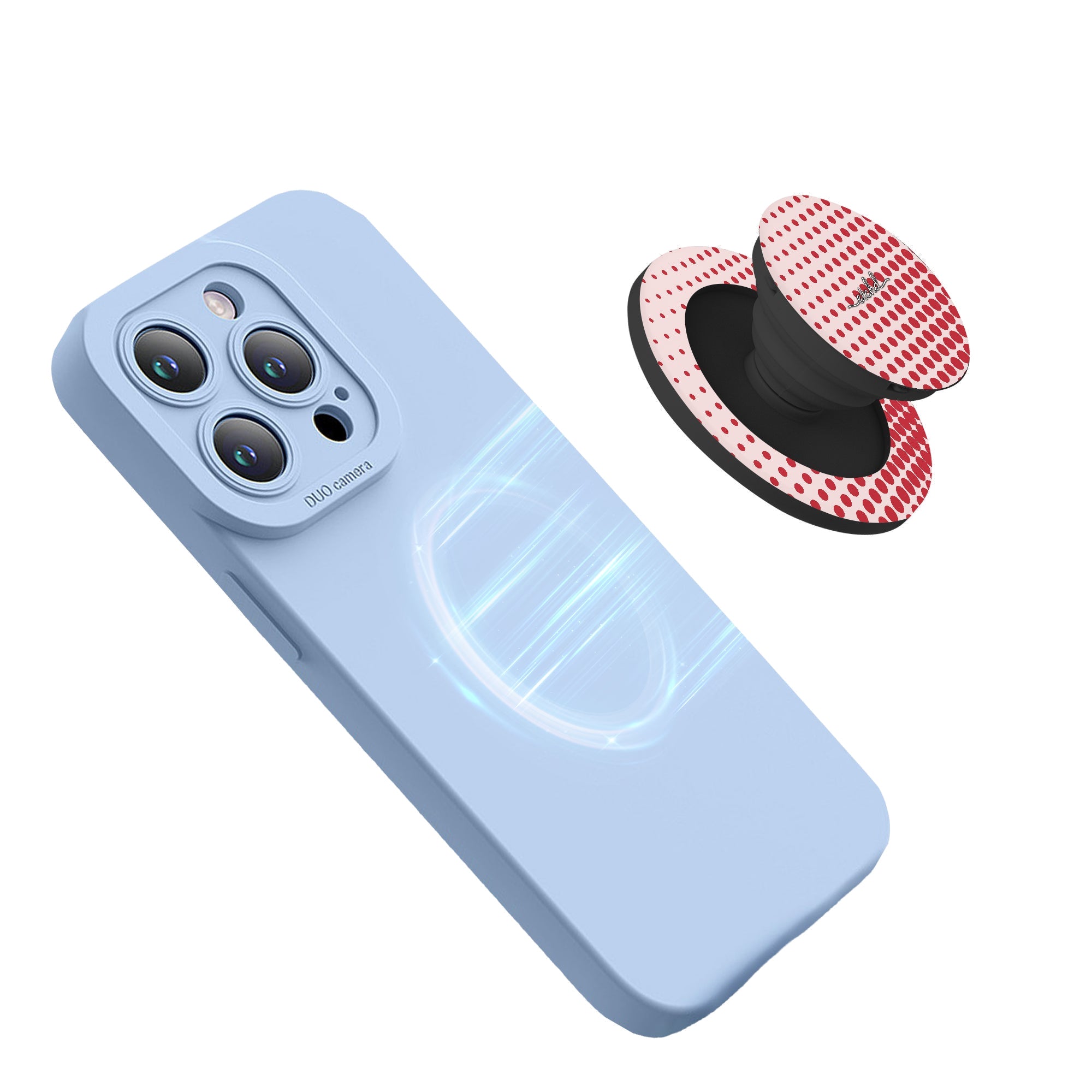 Cherry Halftone Phone Grip And Stand by etchd, view 5