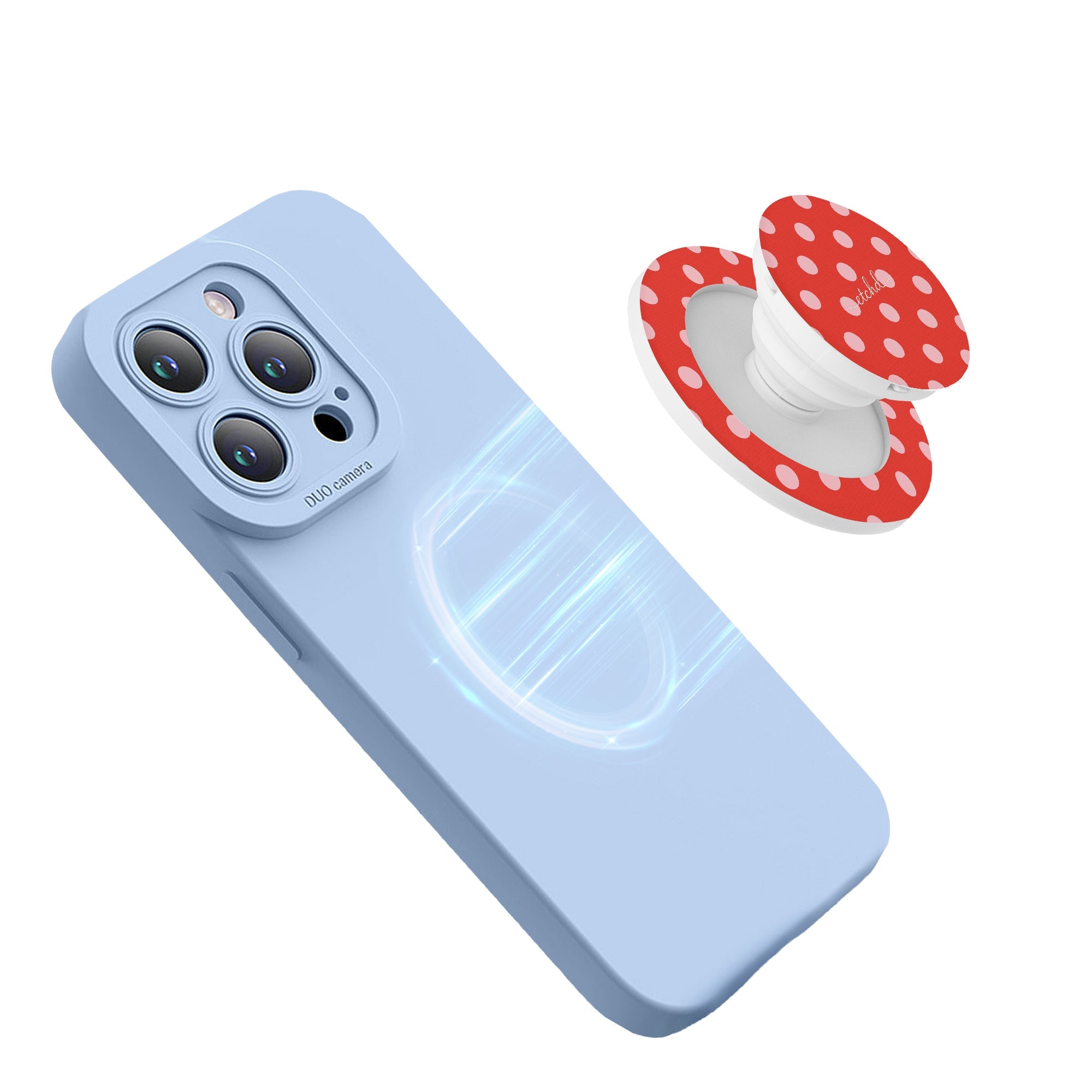 Blush And Poppy Polka Dot Phone Grip And Stand by etchd, view 8