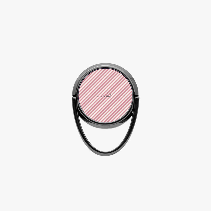 Blush & Cream Striped Diagonal Phone Ring Holder-zoom-
