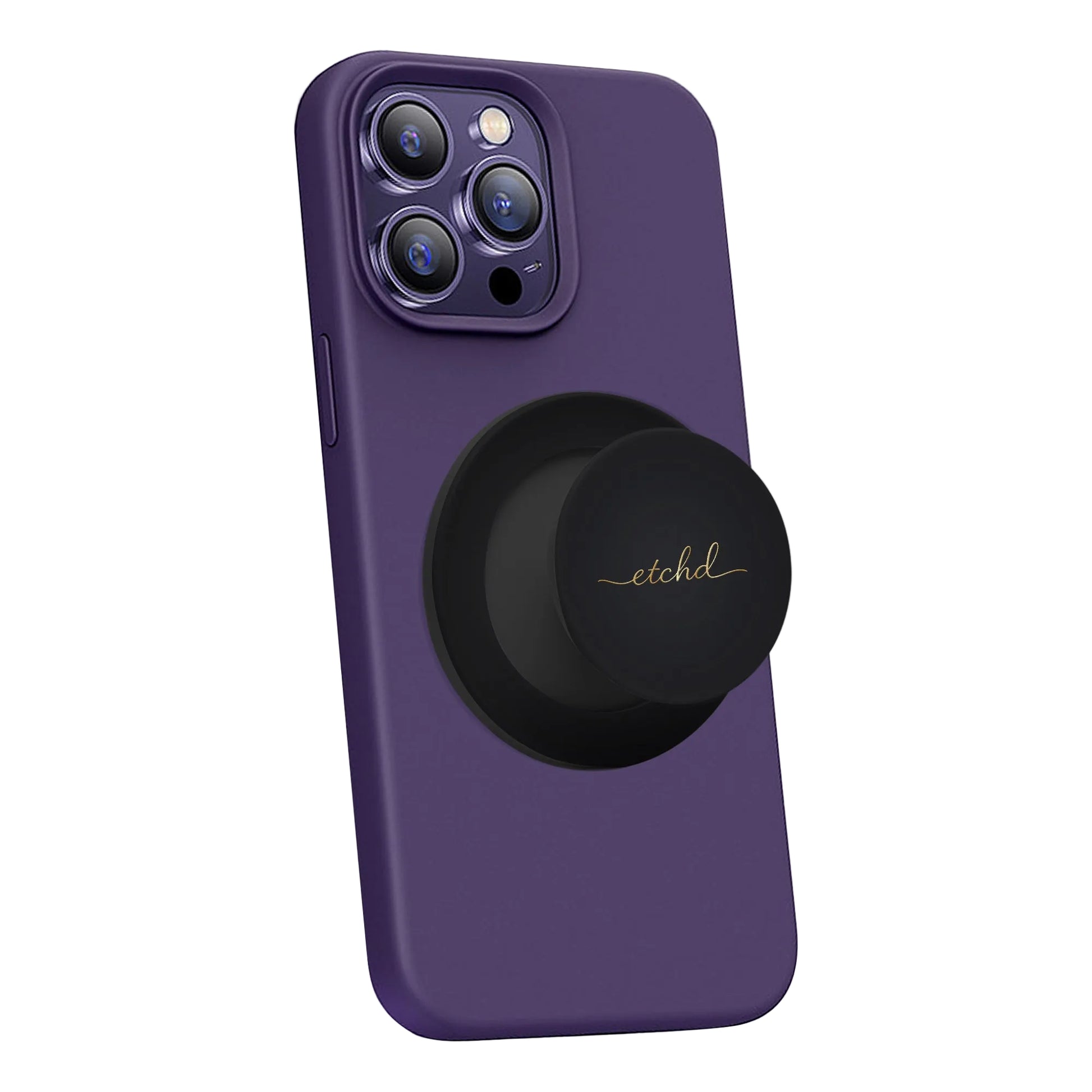 Etchd Signature Black Phone Grip And Stand by etchd, view 4