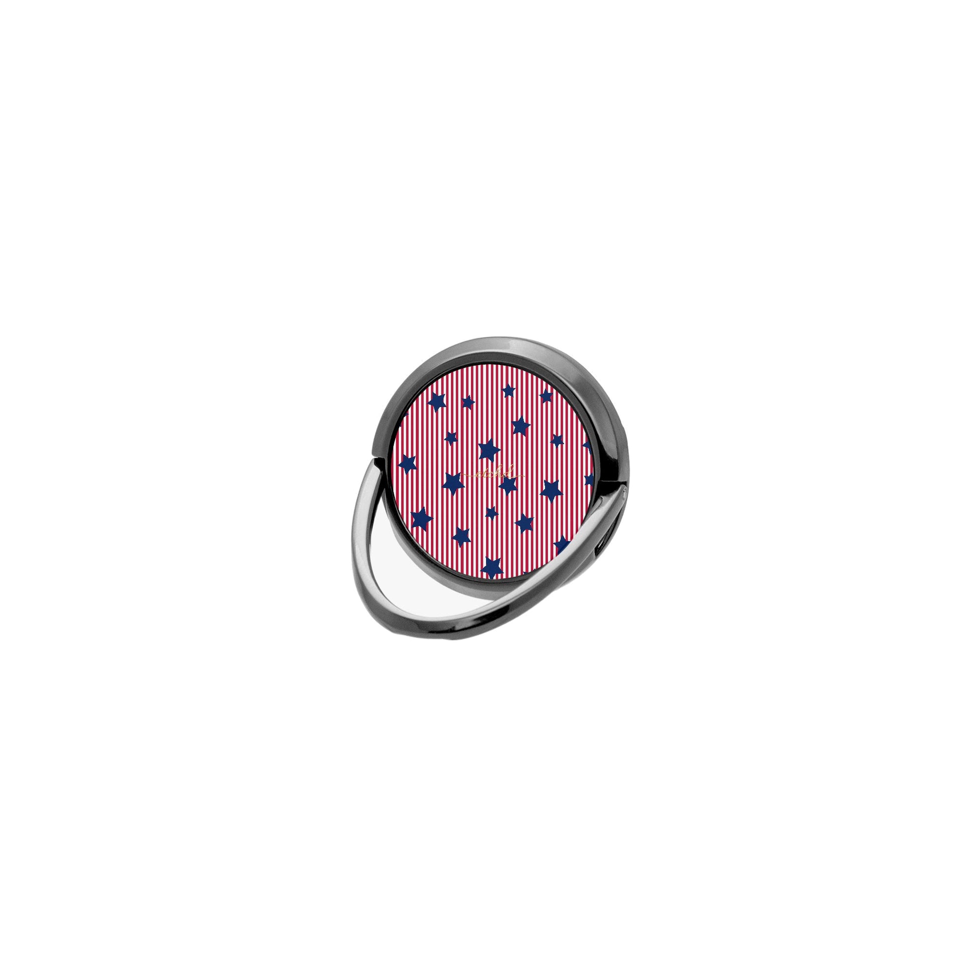 Red Stripes & Blue Stars Phone Ring Holder by etchd