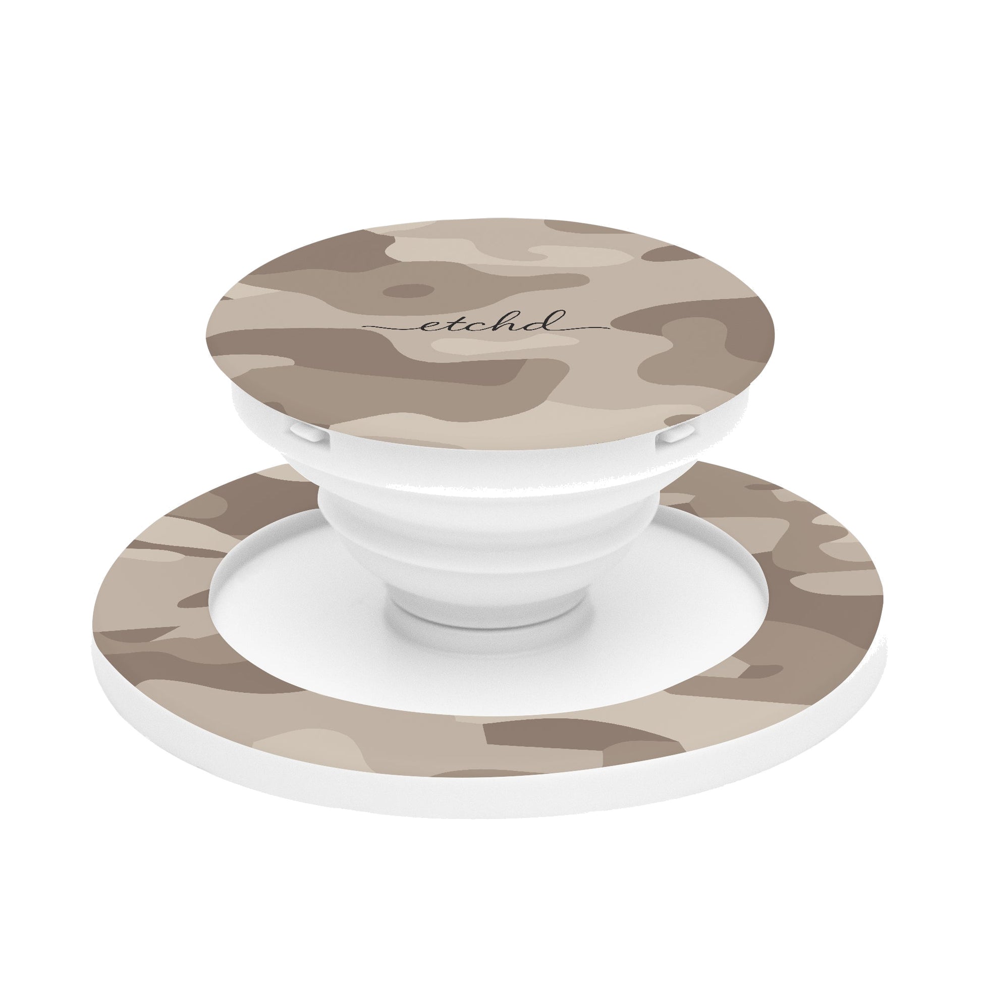 Beige Camo Phone Grip And Stand by etchd