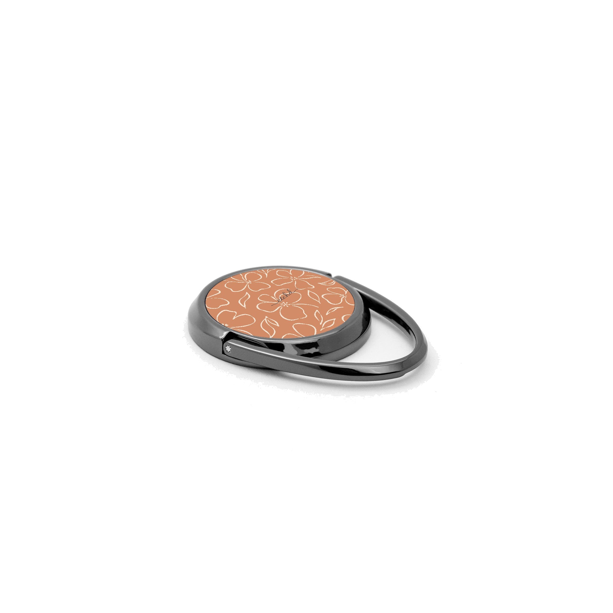 Terracotta & Cream Floral Phone Ring Holder by etchd, view 2