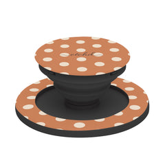 Cream & Terracotta Polka Dot Phone Grip And Stand by etchd, view 6