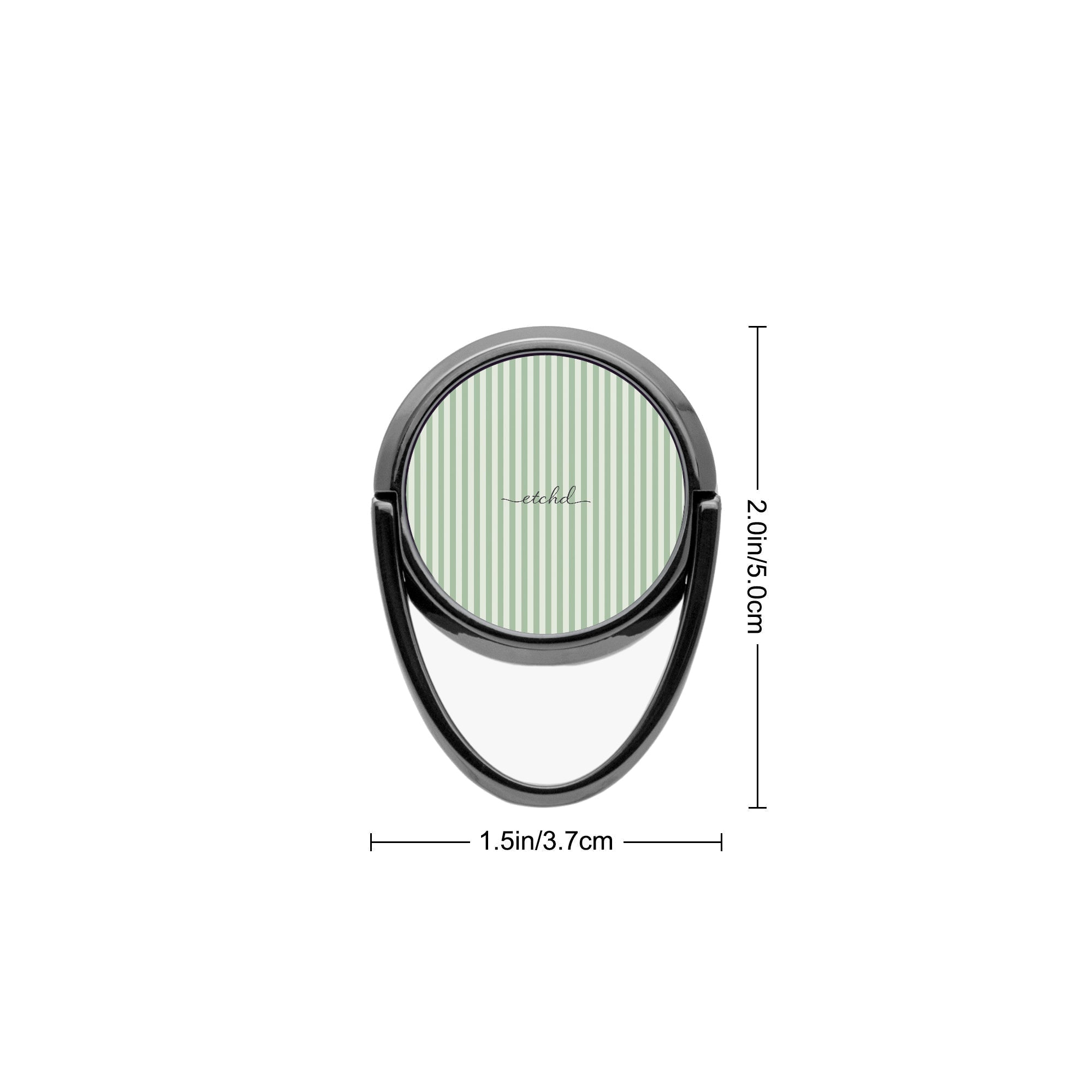 Sage & Cream Striped Phone Ring Holder by etchd, view 3