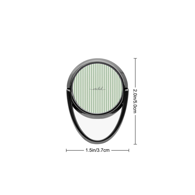 Sage & Cream Striped Phone Ring Holder-zoom-