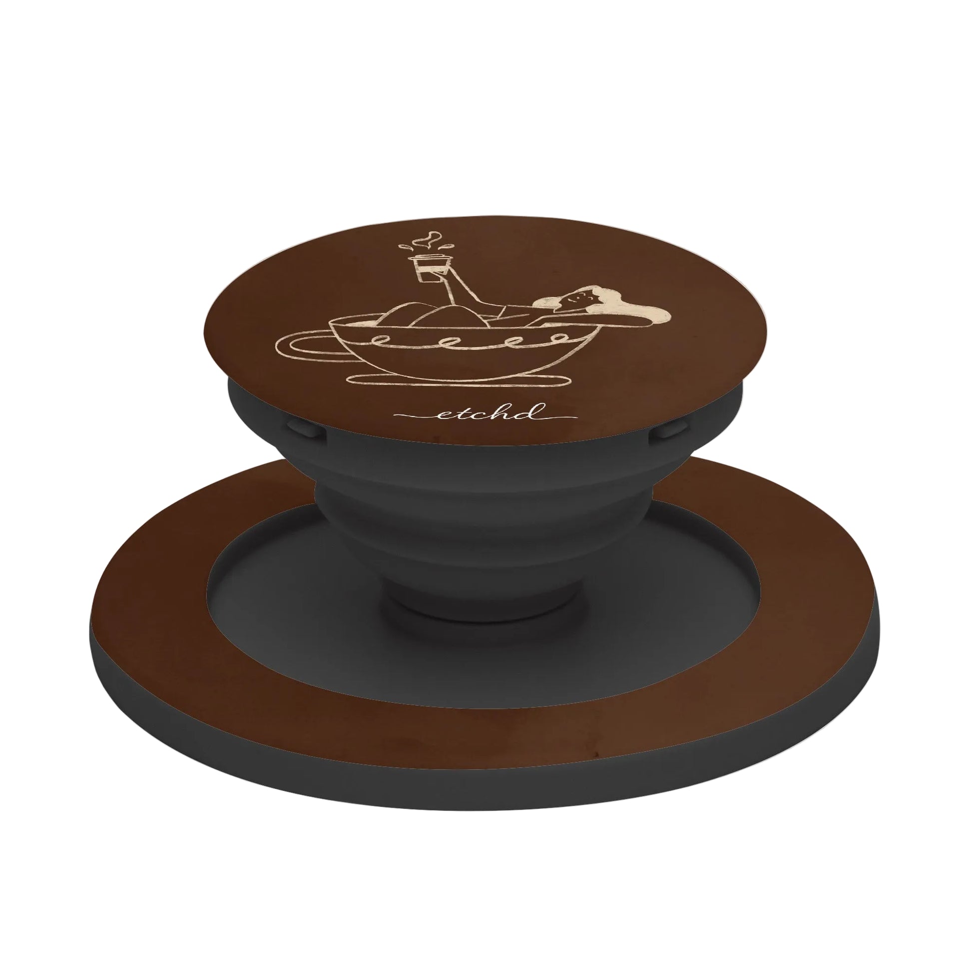 Ladies Espresso Phone Grip And Stand by etchd, view 6