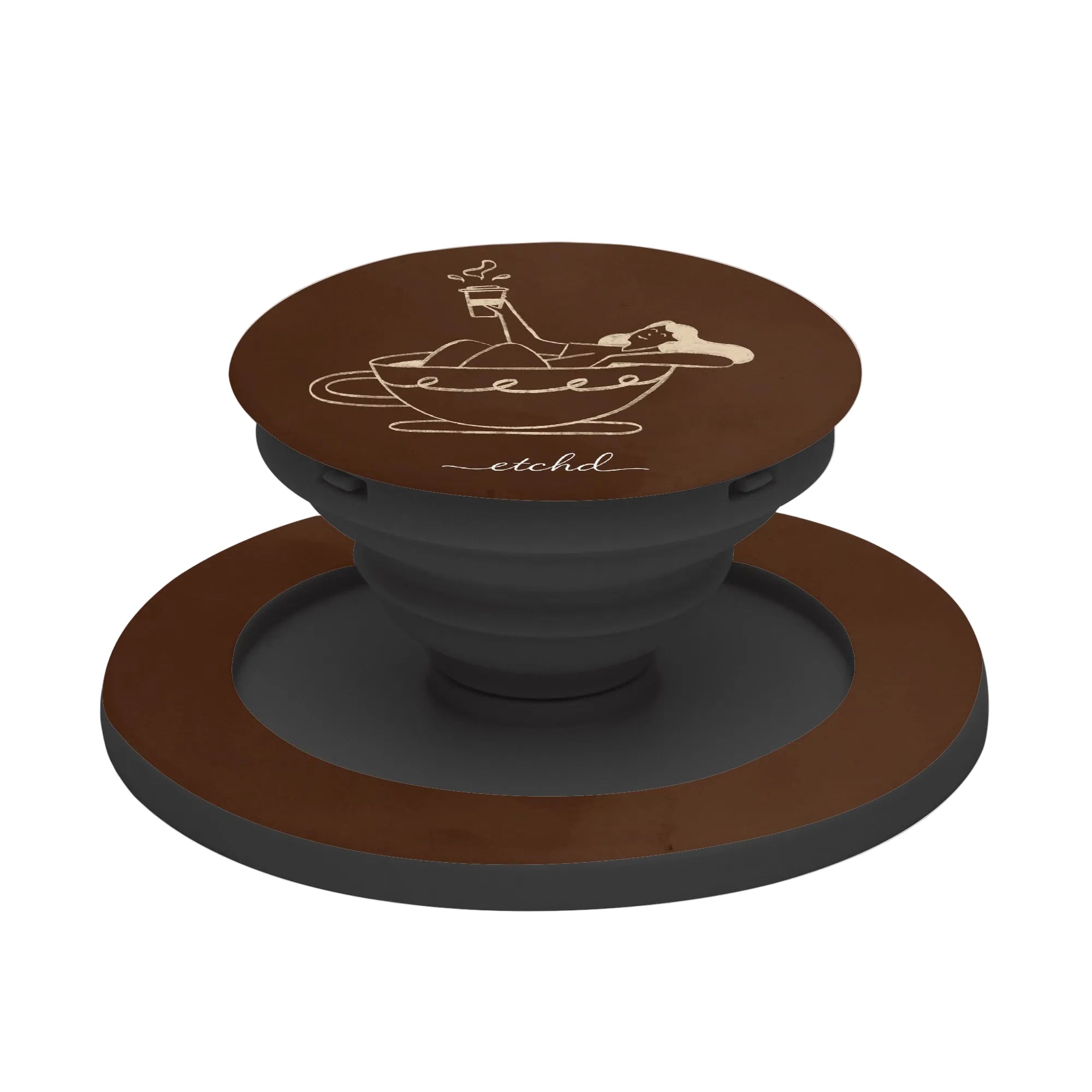 Ladies Espresso Phone Grip And Stand by etchd, view 6
