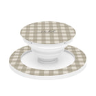 Neutral Gingham Anello e supporto per telefono