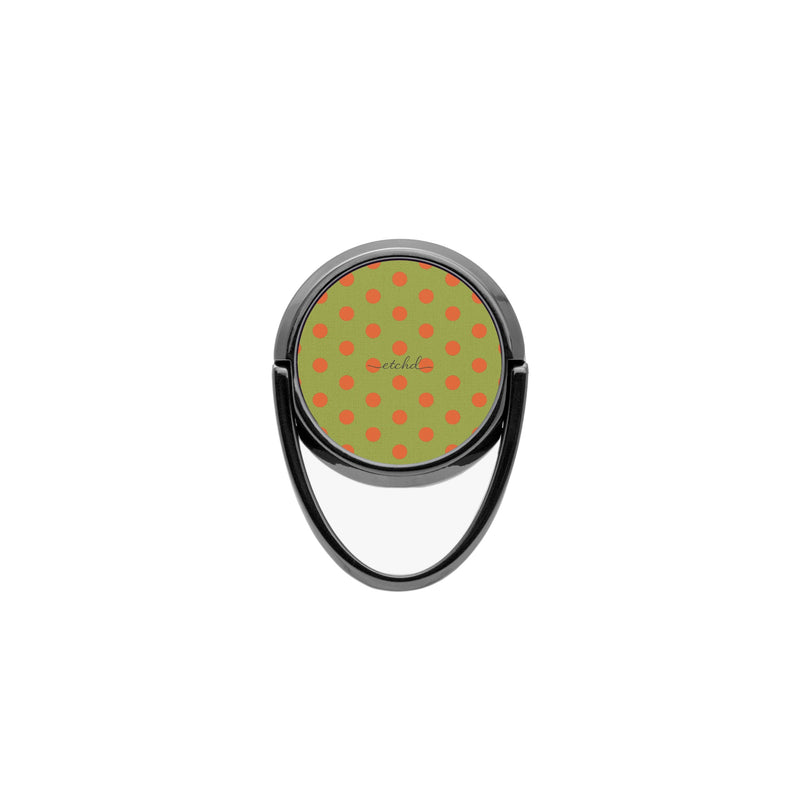 Persimmon And Wasabi Polka Dot Handy Ring-Halterung-zoom-