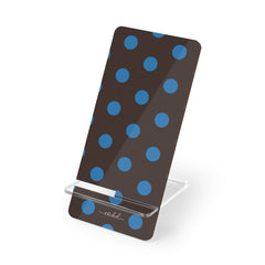 Cerulean & Espresso Polka Dot Soporte para móvil de etchd