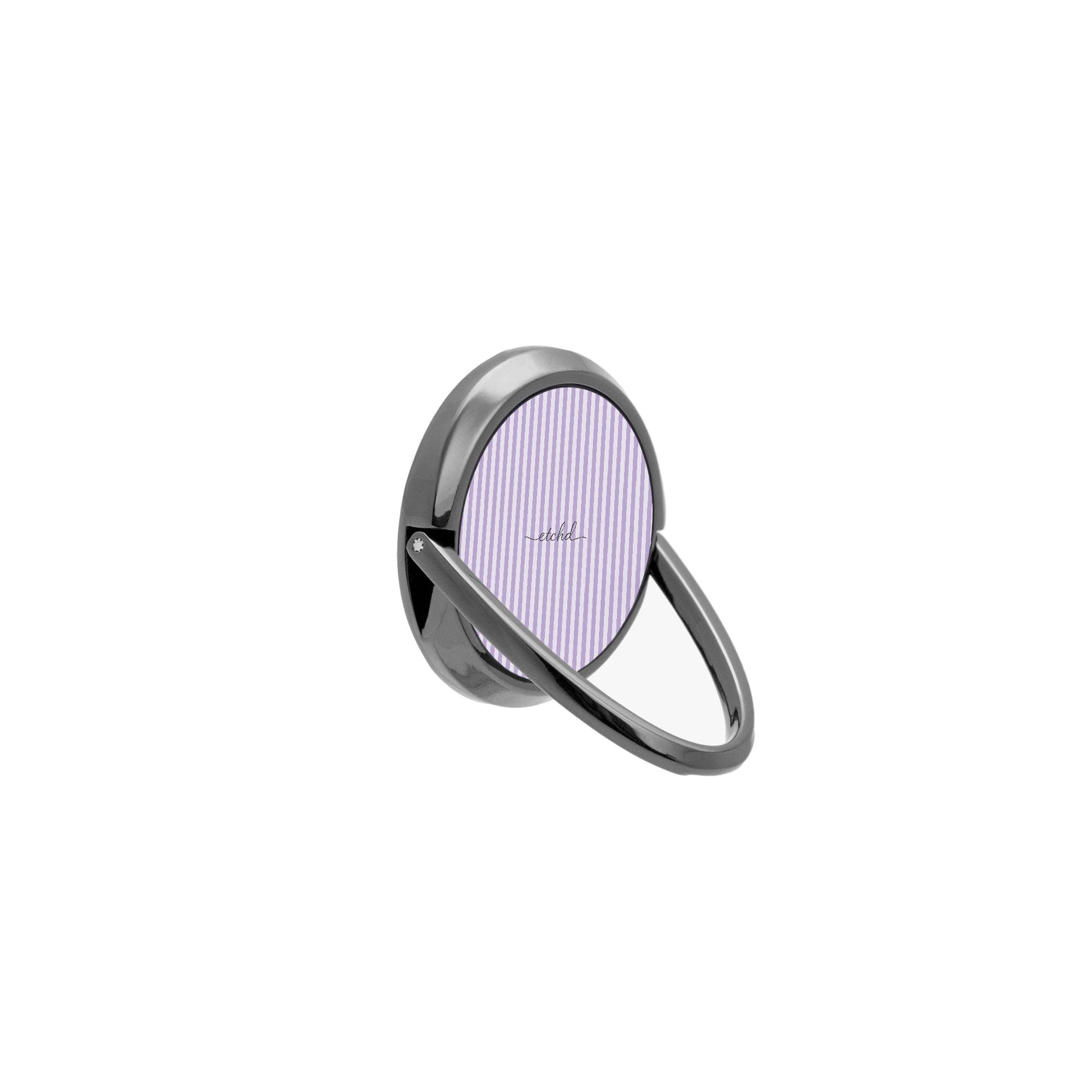 Lilac & Cream Striped Phone Ring Holder by etchd, view 8