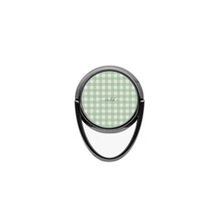 Sage & Cream Gingham Phone Ring Holder by etchd, view 4