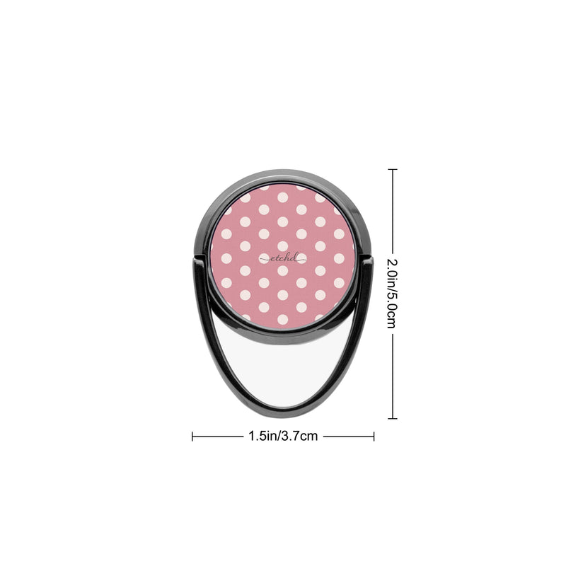 Cream & Blush Polka Dot Handy-Ring-Halterung-zoom-