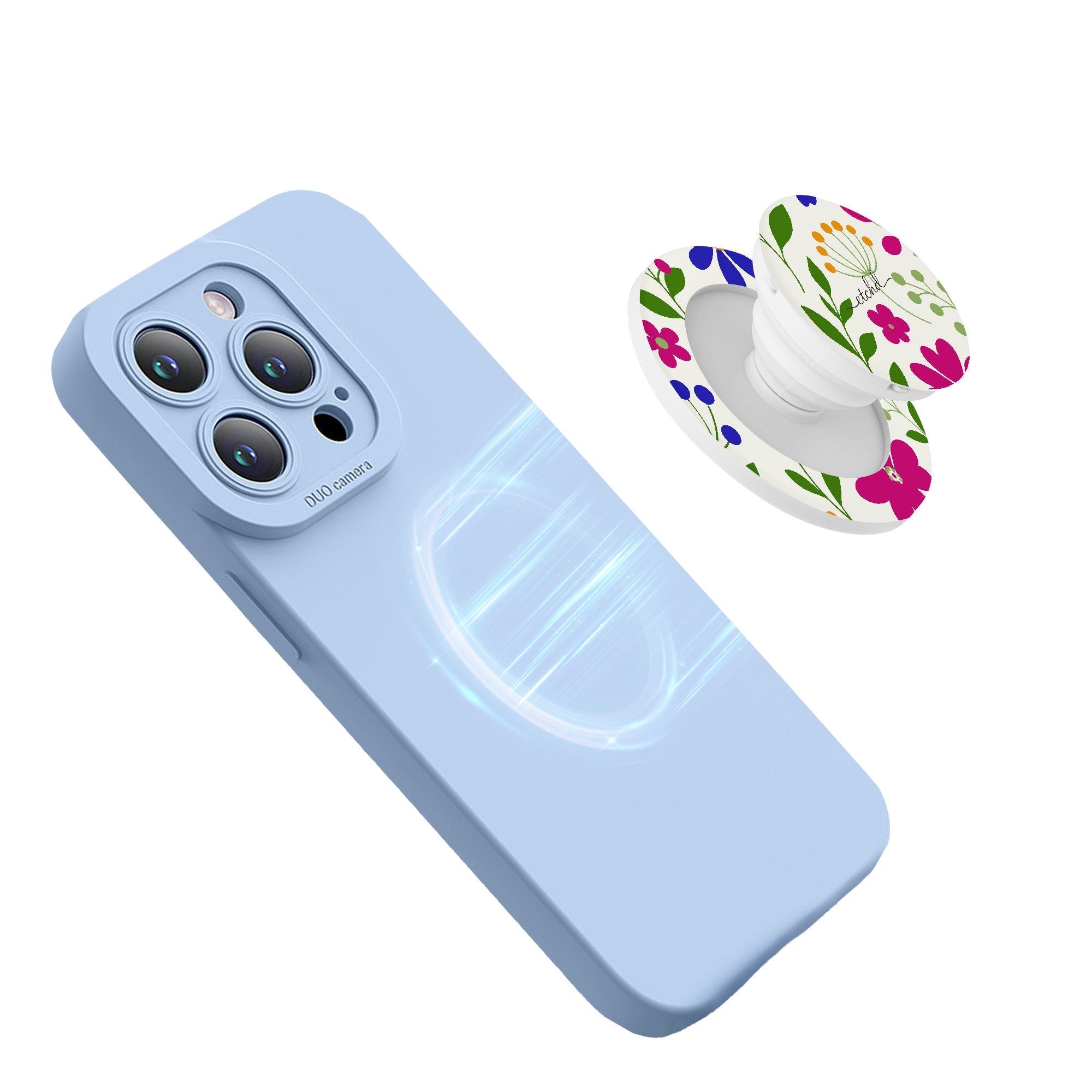Funky Floral Phone Grip And Stand by etchd, view 4
