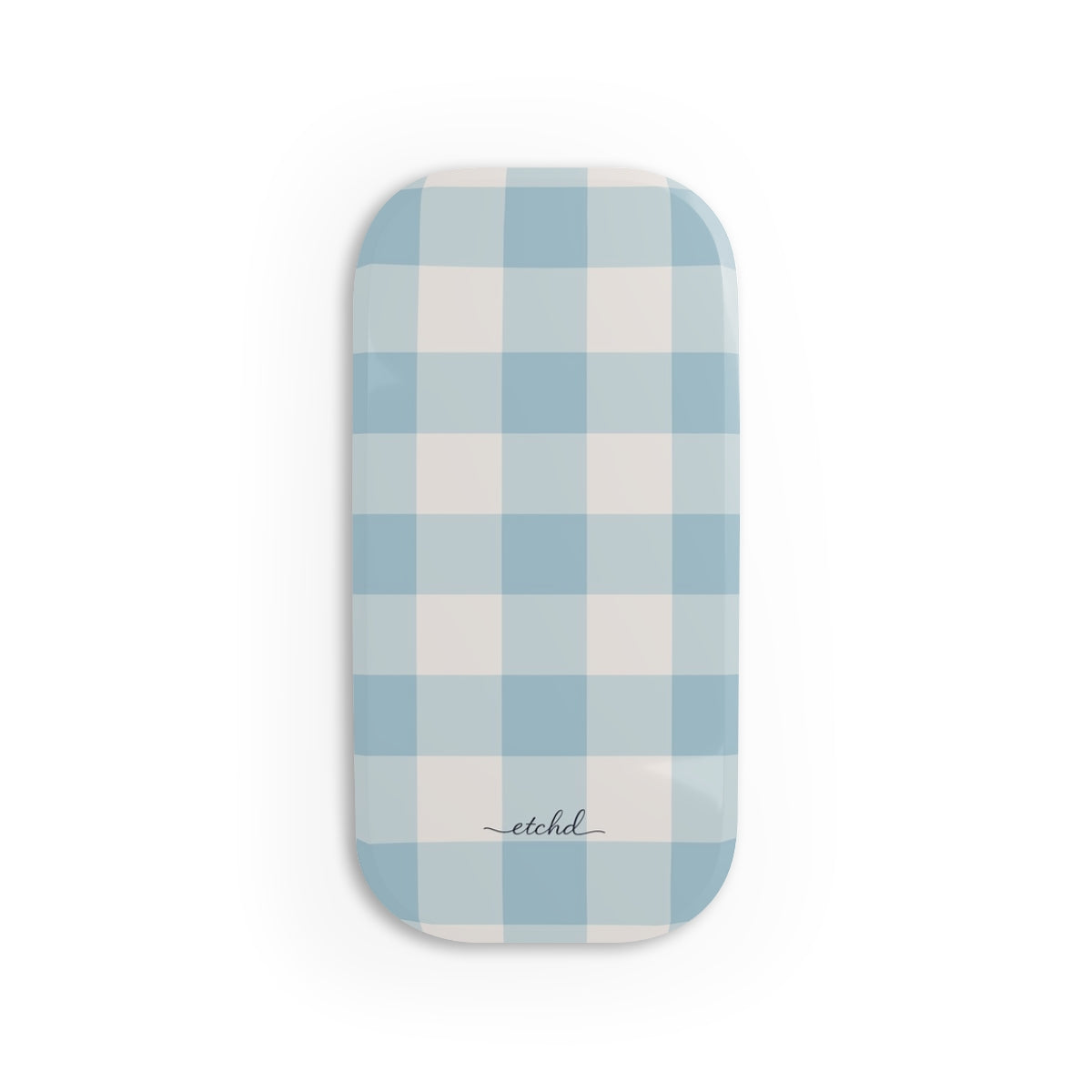Cornflower Gingham Click-On Phone Grip by etchd, view 5