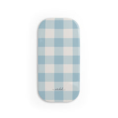 Cornflower Gingham Click-On Phone Grip by etchd, view 5