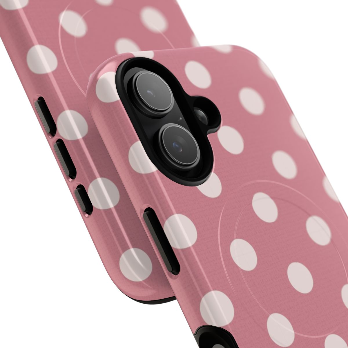Cream & Blush Polka Dot Magnetic Phone Case by etchd, view 87