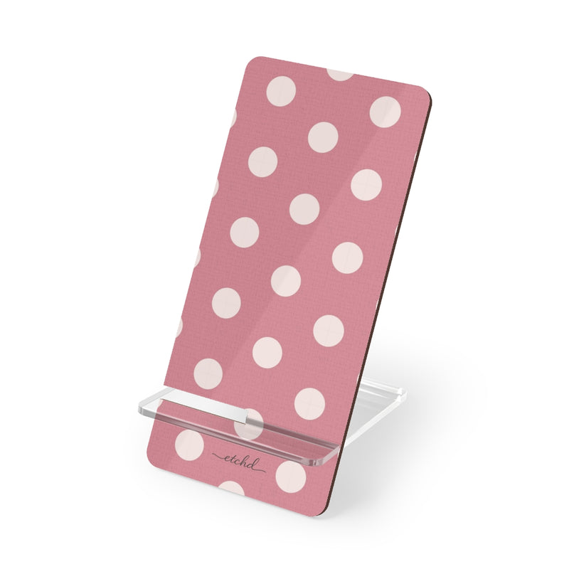 Cream & Blush Polka Dot Soporte para móvil de etchd