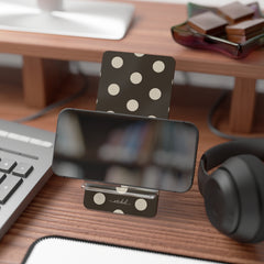 Cream & Brown Polka Dot Phone Stand by etchd, view 4
