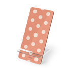 Cream & Coral Polka Dot Phone Stand