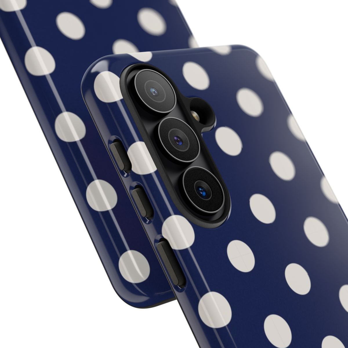 Cream & Navy Polka Dot Phone Case by etchd, view 209