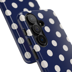 Cream & Navy Polka Dot Phone Case by etchd, view 209