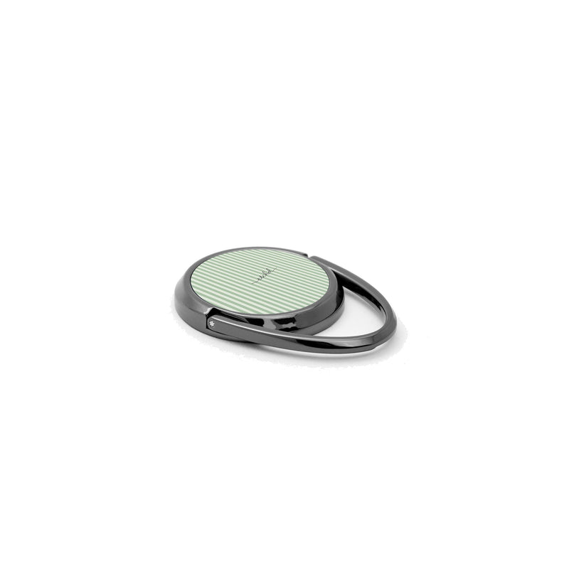 Sage & Cream Striped Phone Ring Holder-zoom-