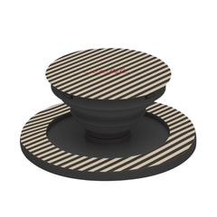 Cream & Brown Striped Diagonal Phone Grip And Stand by etchd, view 6