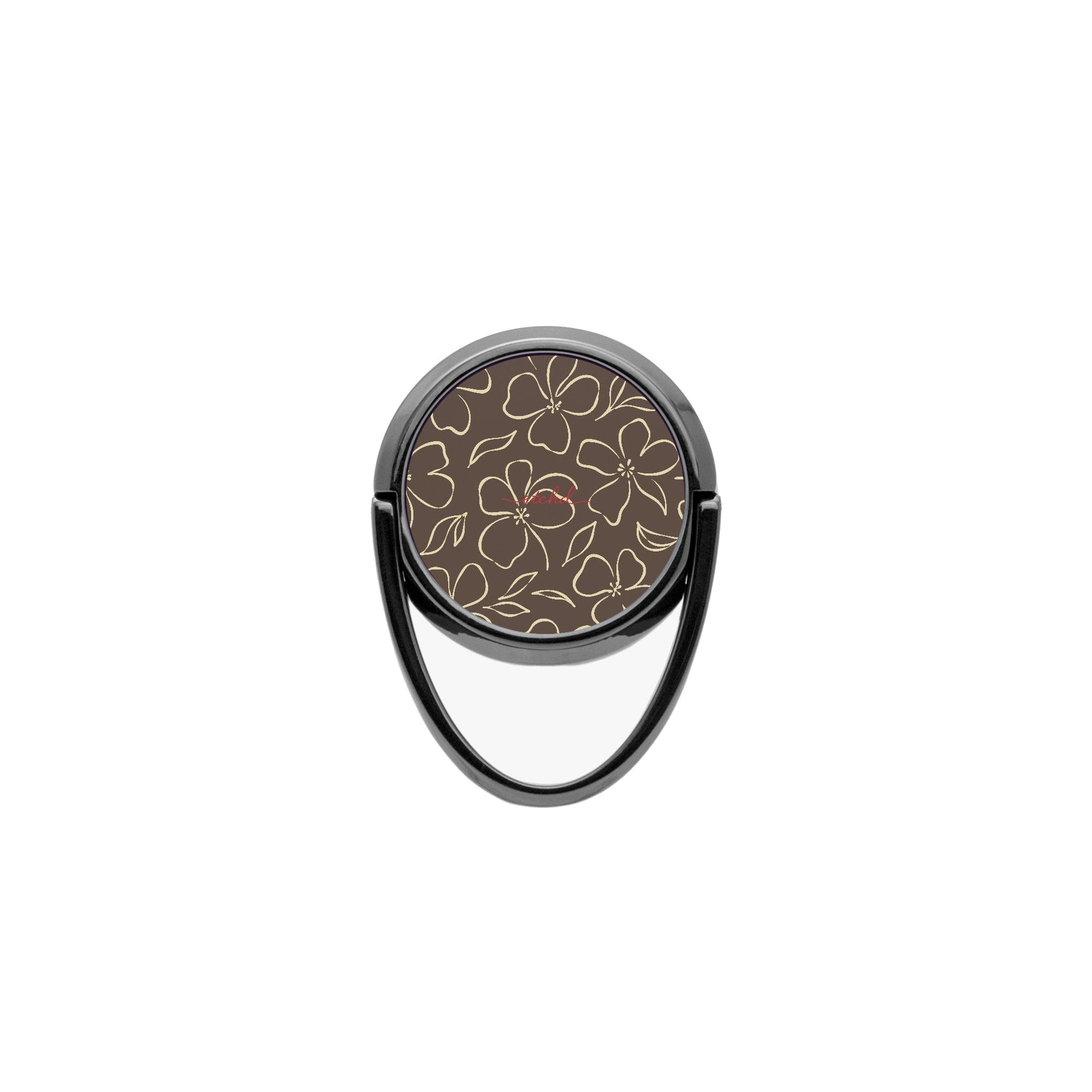 Butter & Brown Floral Phone Ring Holder by etchd, view 4
