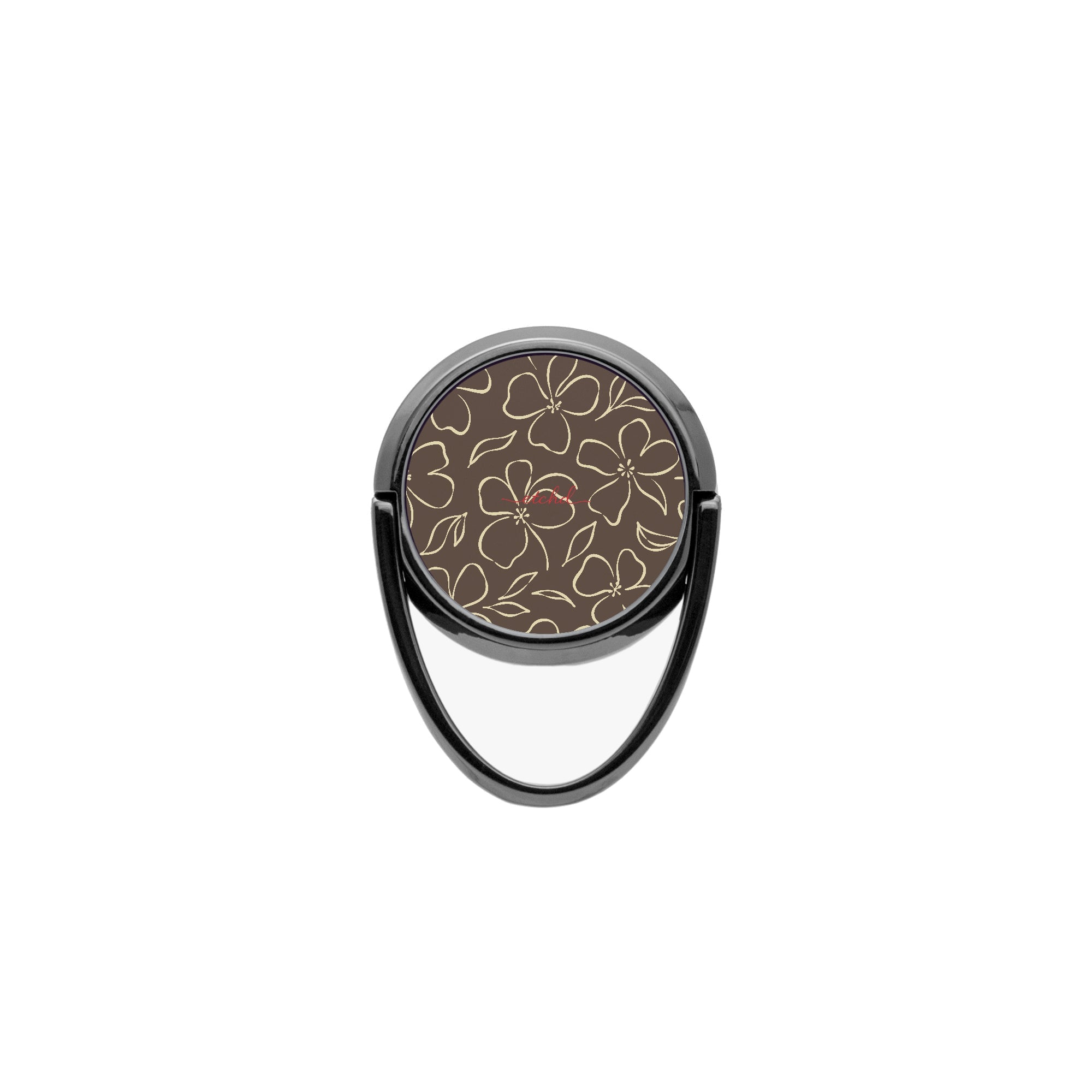 Butter & Brown Floral Phone Ring Holder by etchd, view 4