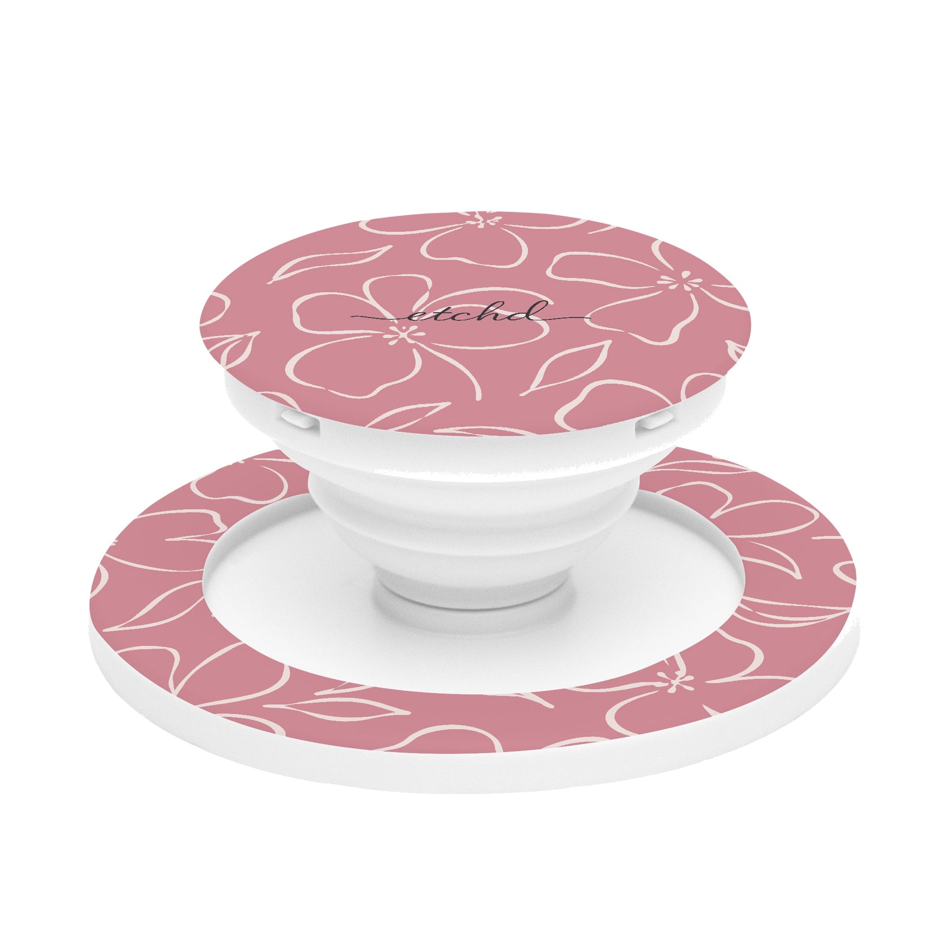 Blush & Cream Floral Phone Grip And Stand by etchd