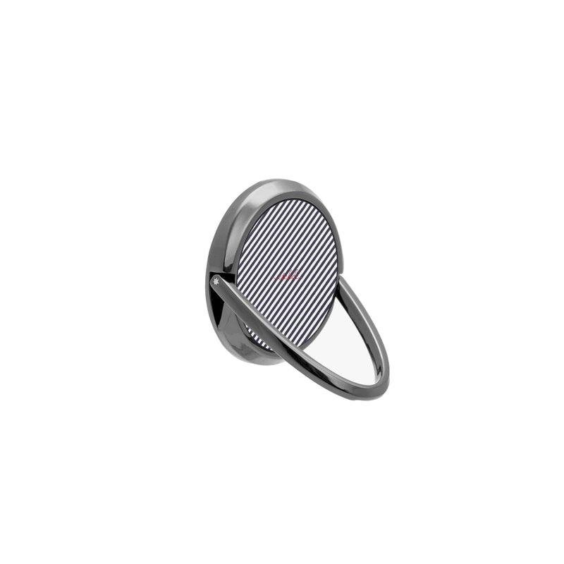 Navy And White Striped Diagonal Handyring-Halterung-zoom-