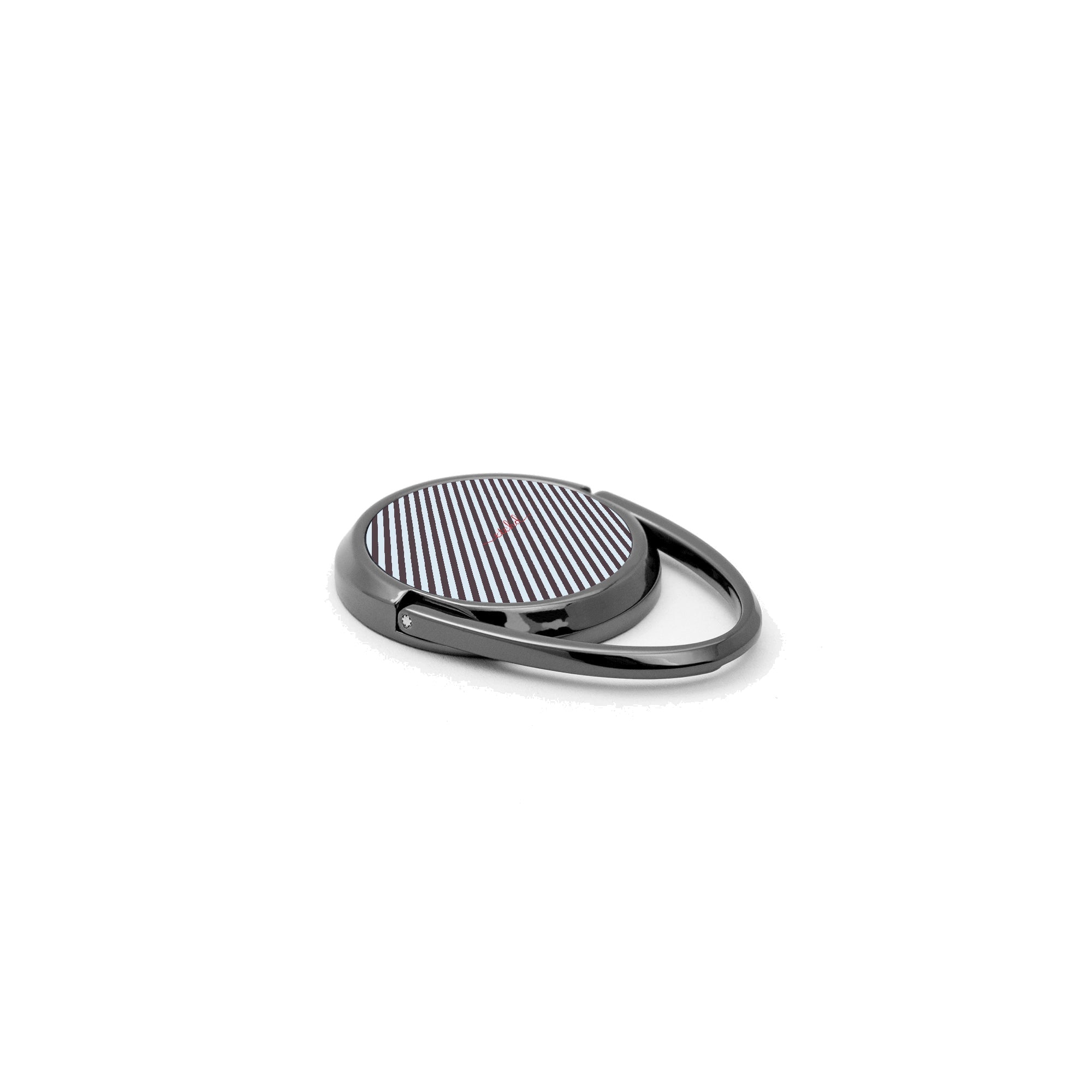 Plum And Blue Striped Diagonal Phone Ring Holder by etchd, view 2
