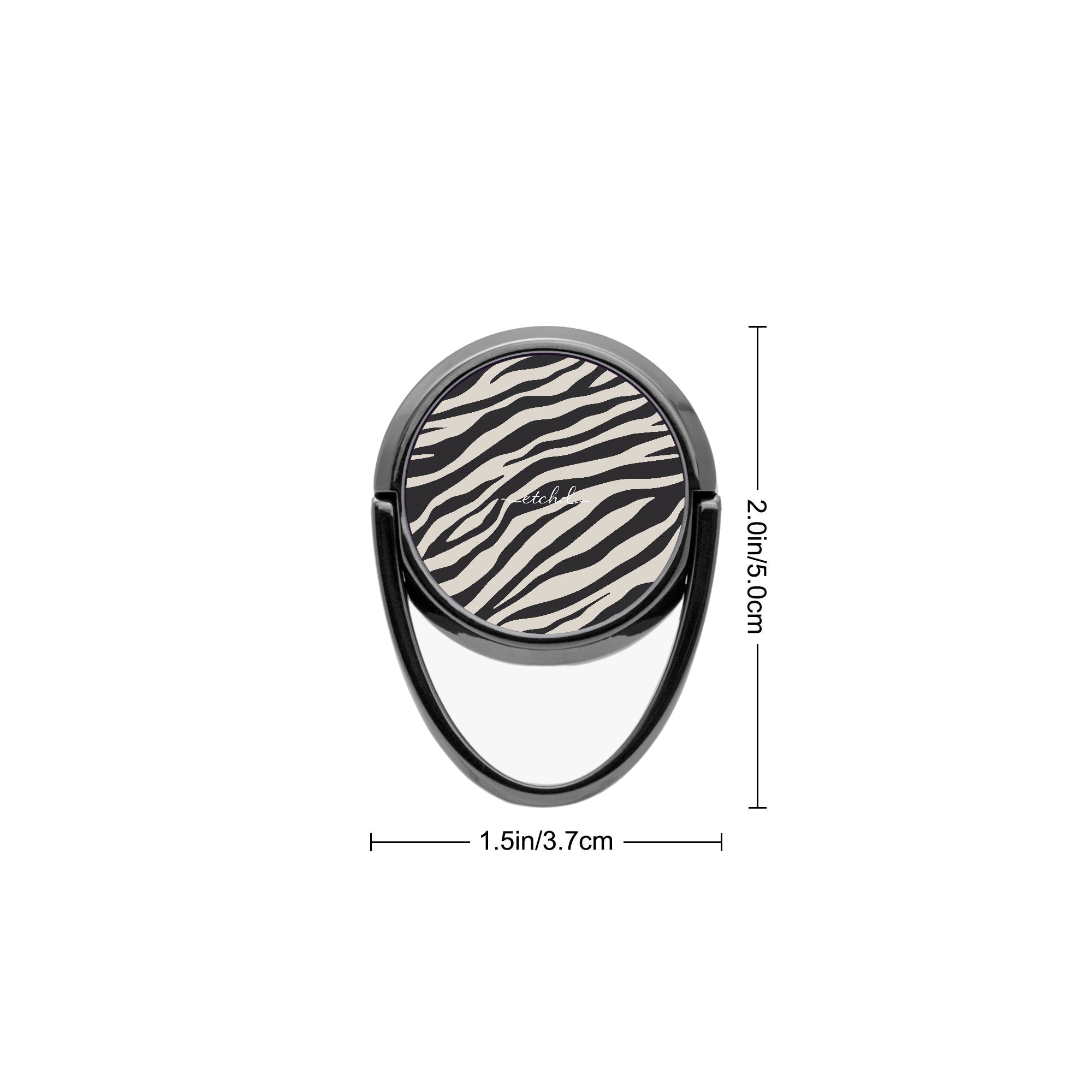 Zebra Print Phone Ring Holder by etchd, view 3