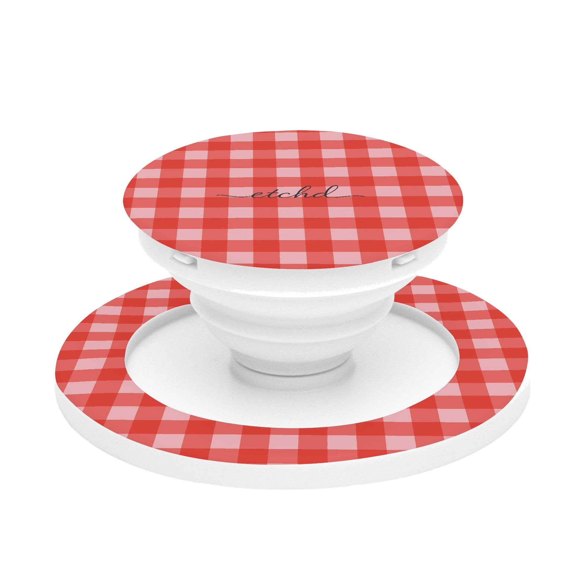 Blush & Poppy Gingham Anello e supporto per telefono di etchd