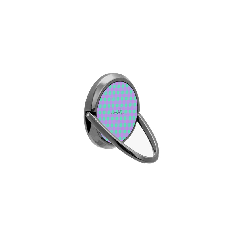 Hypermint & Lilac Gingham Ring Handyhalterung-zoom-