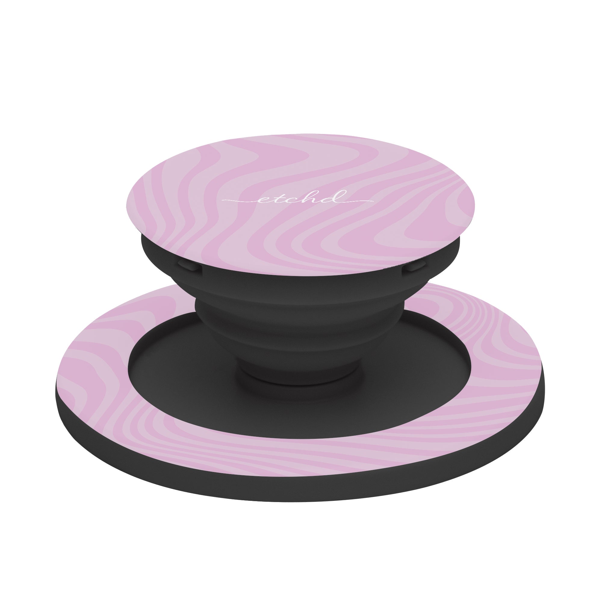 Pink Curved Lines Phone Grip And Stand by etchd, view 6